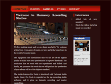 Tablet Screenshot of harmonyrecordingstudios.com